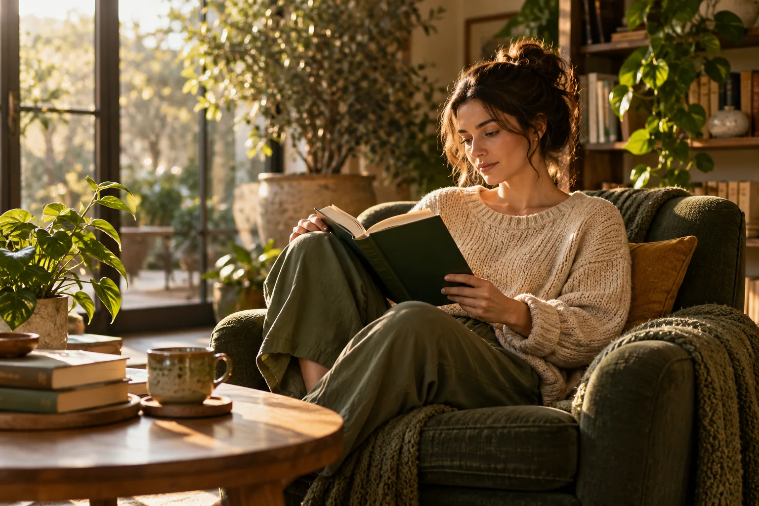 Quiet afternoon reading